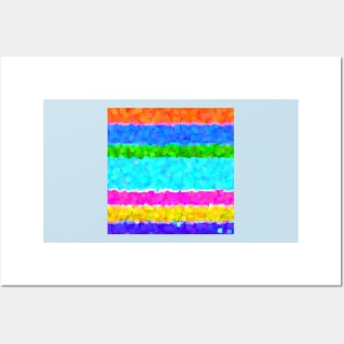 Sparkle and glitter Rainbow Stripes Posters and Art